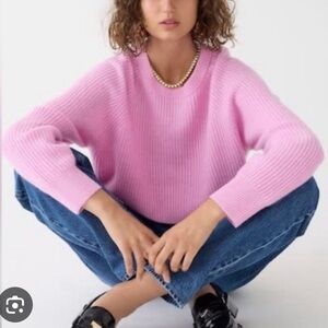 J. Crew 100% Cashmere Crewneck Ribbed Sweater